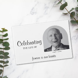 Libro de invitados simple sobre fotografía funerar