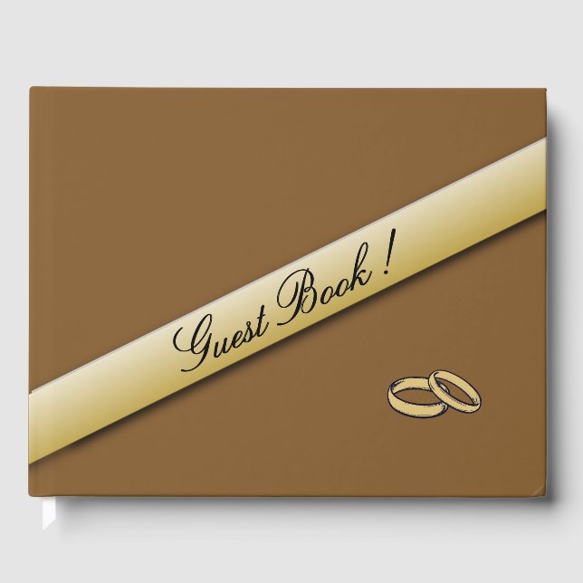 Libro de invitados simple y de Boda de oro (Anverso)