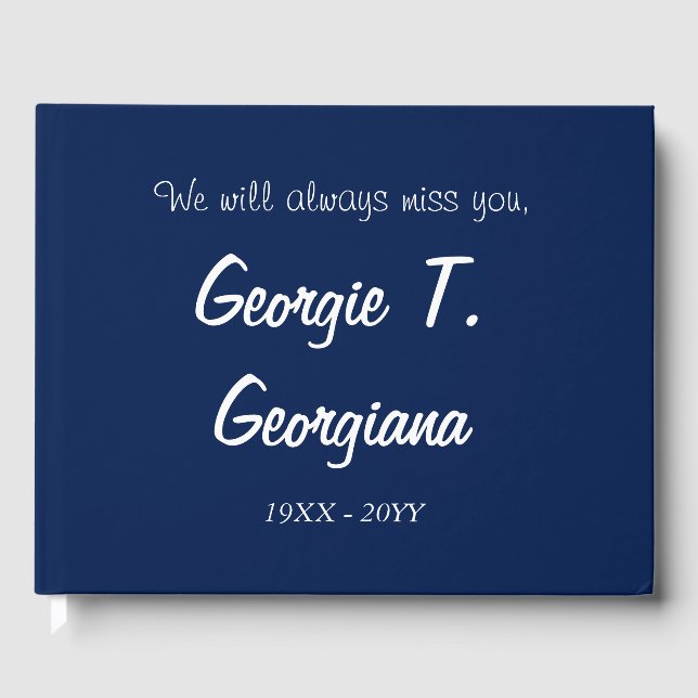 Libro de invitados simple y limpio sobre funerales (Anverso)