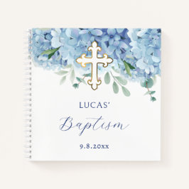 Libro de invitados sobre el bautismo de hidrangea 