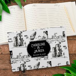 Libro de invitados sobre el Boda personalizado de 