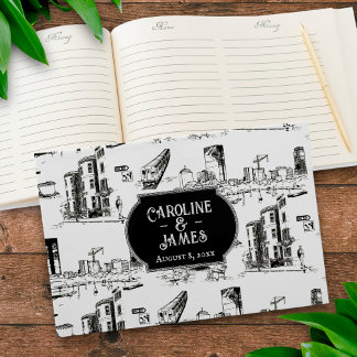 Libro de invitados sobre el Boda personalizado de 