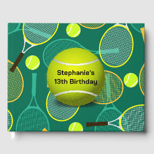 Libro de invitados sobre el diseño del tenis