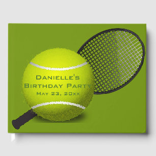 Libro de invitados sobre el diseño del tenis