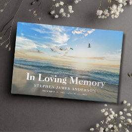 Libro de invitados sobre el funeral en el océano c