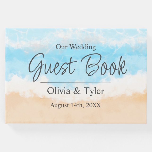 Libro de invitados sobre las olas costeras del océ (Anverso)