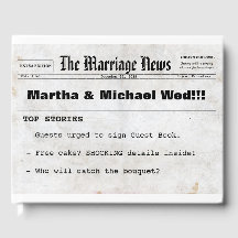 Libro de invitados sobre temas del diario Boda