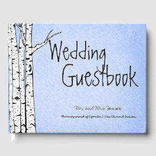 Libro de invitados Spring Whimsical Birch Tree