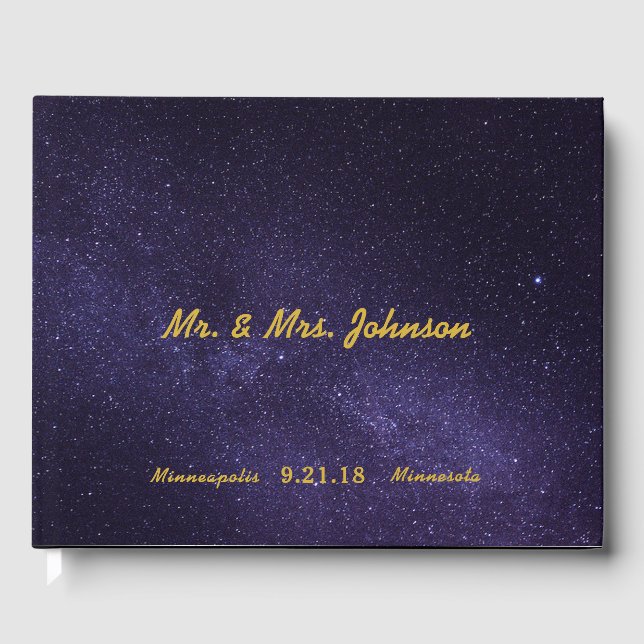 Libro de invitados - Starry Night Boda II (Anverso)