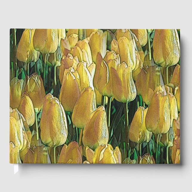 Libro de invitados Sunshine Yellow Tulips (Anverso)