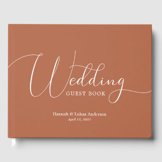 Libro de invitados tradicional de guión de boda
