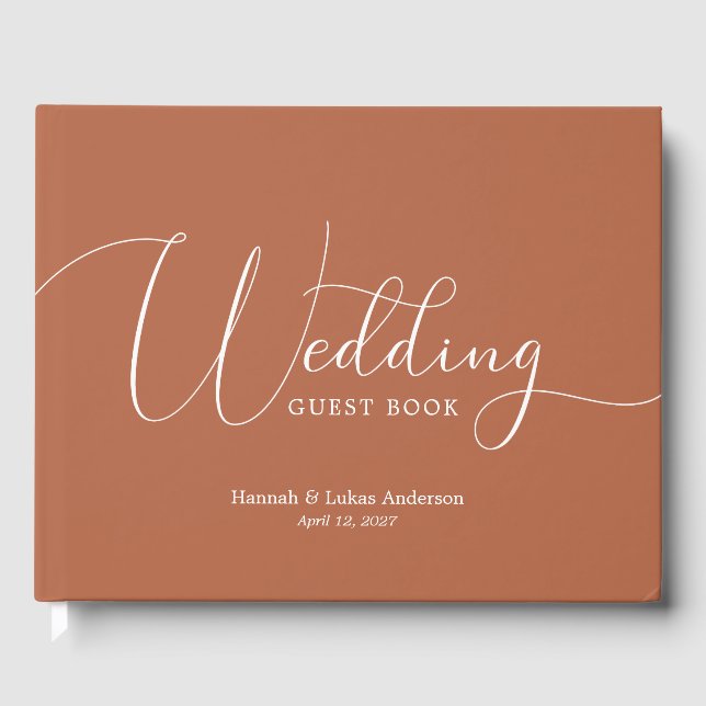 Libro de invitados tradicional de guión de boda (Anverso)