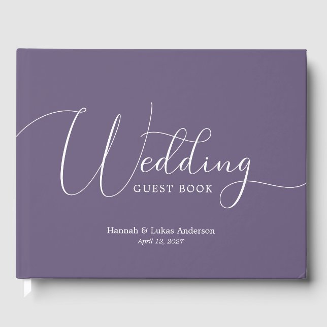 Libro de invitados tradicional de guión de boda (Anverso)