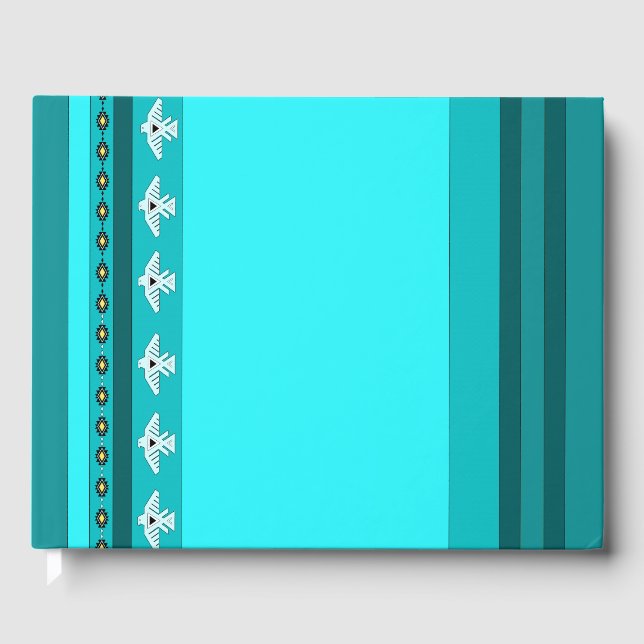 Libro de invitados Turquoise Thunderbirds Blue Str (Anverso)