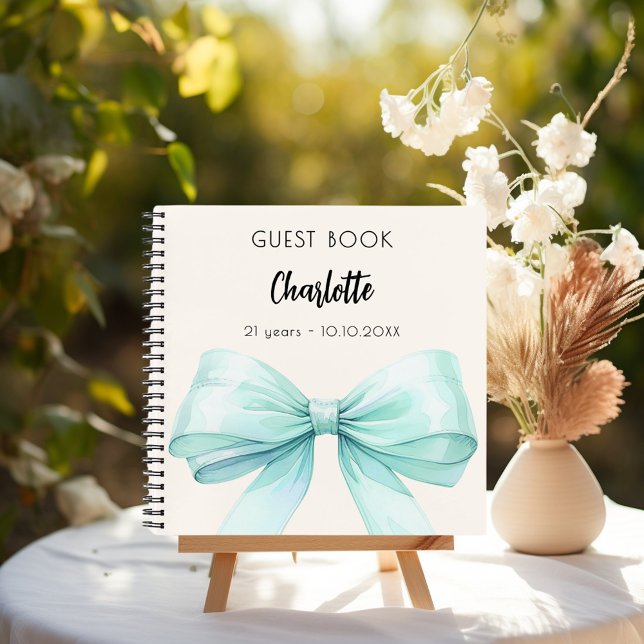 Libro de invitados: verde azulado cumpleaños de cr (Subido por el creador)