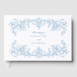Libro de invitados Victorian Dusty Blue Boda