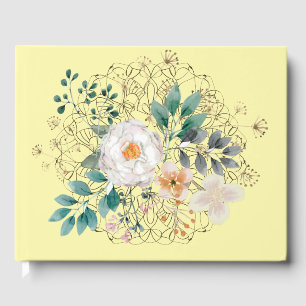 Libro de invitados Vintage Floral Arranque