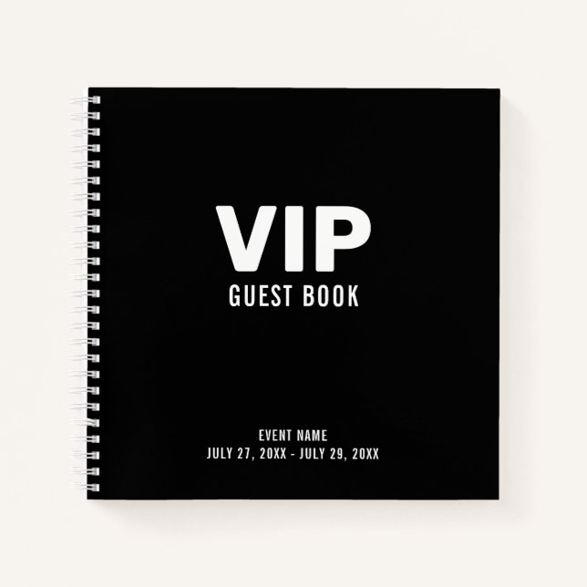 Libro de invitados VIP negro (Anverso)