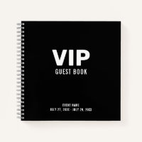 Libro de invitados VIP negro
