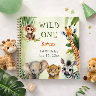Libro de Invitados Wild One Safari 1er Cumpleaños