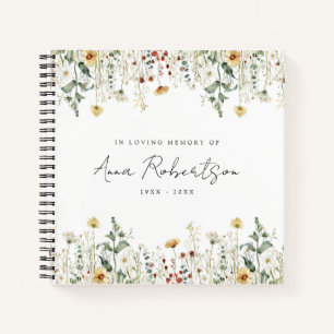 Libro de invitados Wildflower Field Memorial Servi