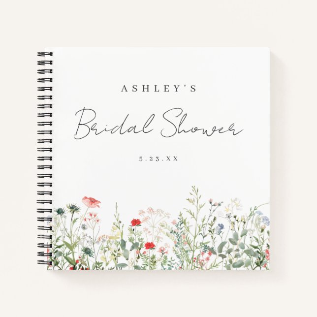 Libro de invitados Wildflower Meadow Bridal Shower (Anverso)