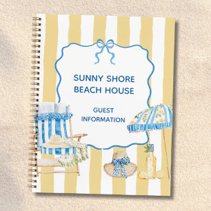 Libro de invitados Yellow Stripes Amalfi Beach Hou