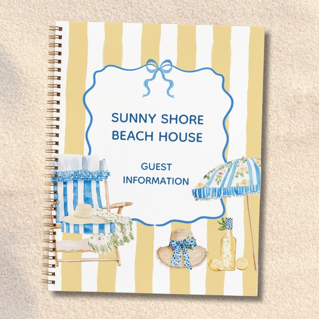 Libro de invitados Yellow Stripes Amalfi Beach Hou (In situ)