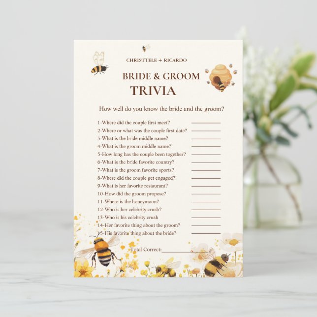 Libro de la abeja melífera tarjeta de juego de tri (Anverso de pie)