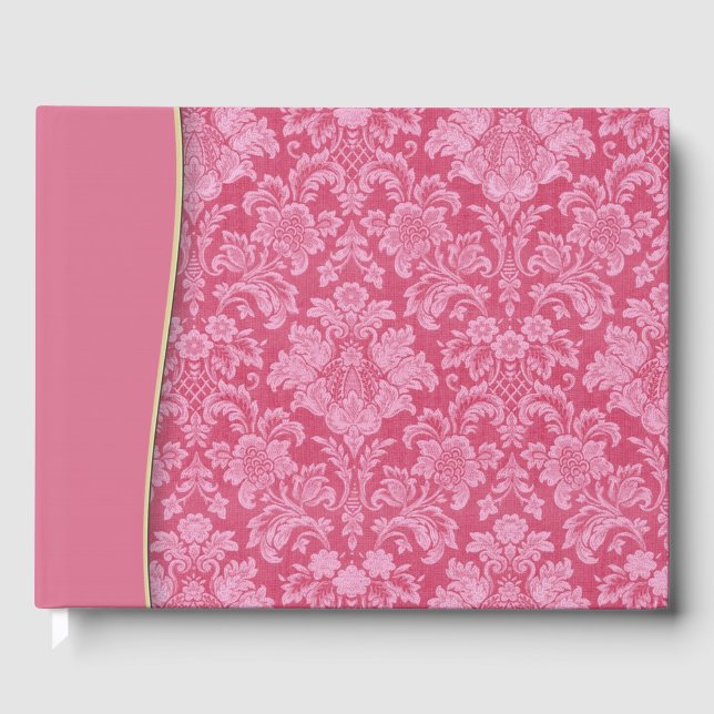 Libro de la Boda de Berry Damask Rosa o de la duch (Anverso)