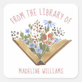 Libro de la etiqueta Biblioteca de la placa