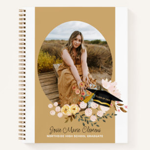Libro de la foto de graduación de Boho Flowers