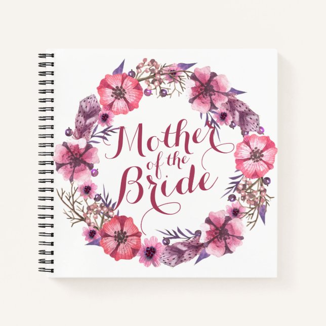 Libro de la Madre de la Novia Boda Floral Rosa (Anverso)
