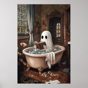 Libro de lectura de fantasmas toma una impresión d