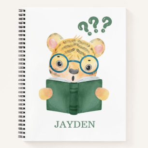 Libro de lectura del adorable bebé tigre y nombre 