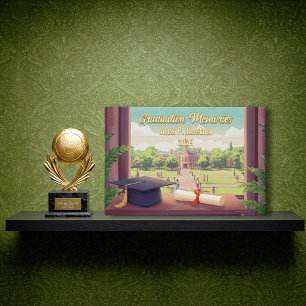 Libro de memoria de Relieve metalizado de graduaci