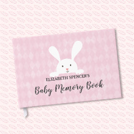 Libro de memoria para bebés de conejo blanco de di