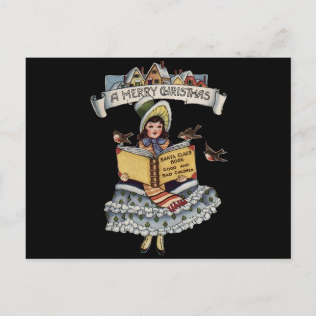 Libro de Niña Antigüita y Papá Noel de Navidad (Anverso)