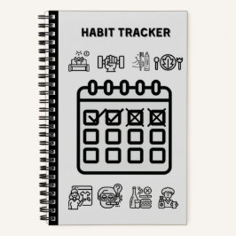 LIBRO DE NOTAS DE GRAY HABIT TRACKER