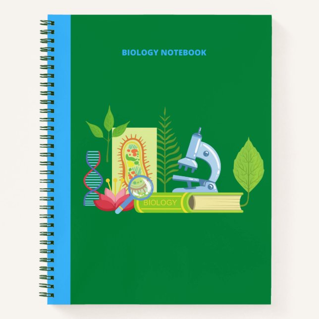 LIBRO DE NOTAS DE ICONOS DE BIOLOGÍA (VERDE) (Anverso)