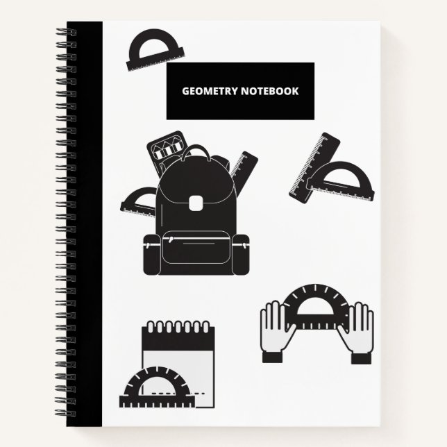 LIBRO DE NOTAS GEOMETRY RULERS (BLANCO) (Anverso)