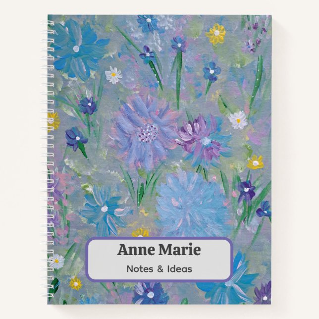 Libro de notas personalizado de la floral dulce de (Anverso)