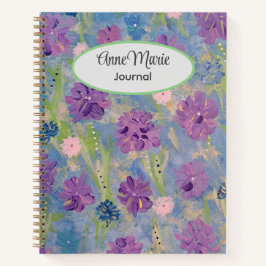 Libro de notas personalizado de primavera con flor