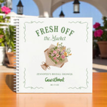 Libro de oro de ducha de novias en el mercado agrí