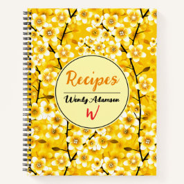 Libro de Otoño en Oro Amarillo. para Recetas Famil