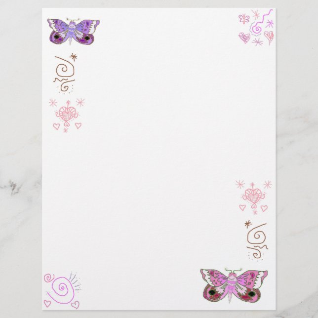 Libro de páginas de sombra de mariposas rosadas y  (Anverso)