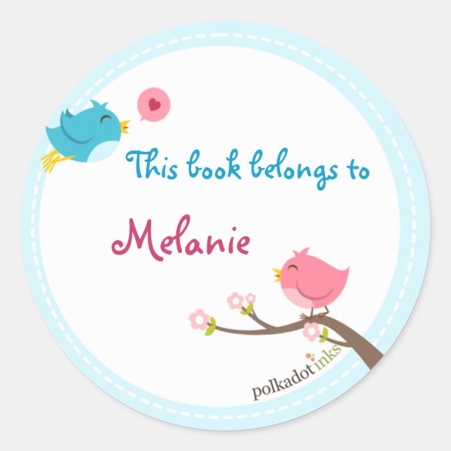 Libro de Pegatinas Birdie personalizadas (Anverso)