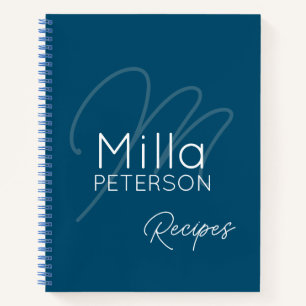 Libro de recetas azul