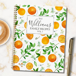 Libro de recetas botánicas florales de verano cítr