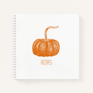 Libro de recetas con cubierta de calabaza